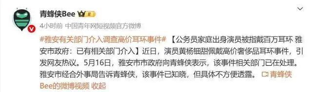 引全网破案！父亲公务员履历被扒AG真人国际黄杨钿甜天价耳环(图5)