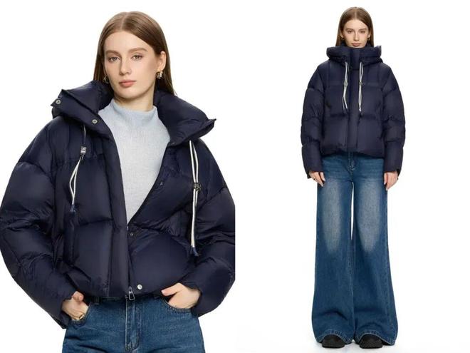 +毛衣+牛仔裤保暖又时尚！AG真人直营冬季必备羽绒服(图5)